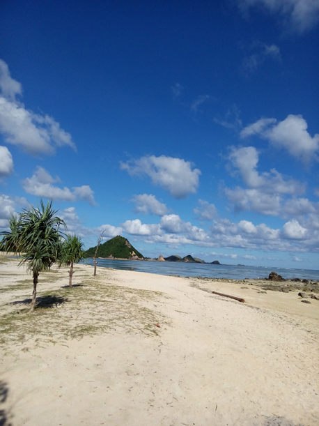 White sand beach at Kuta Beach Lombok