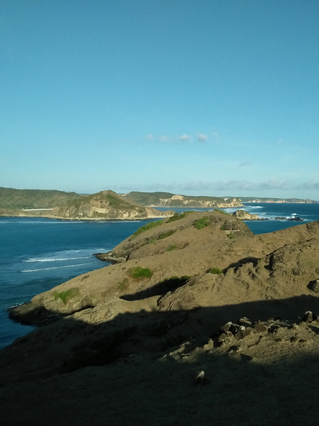 View from top of the hill "Bukit Merese" Tanjung Aan Beach