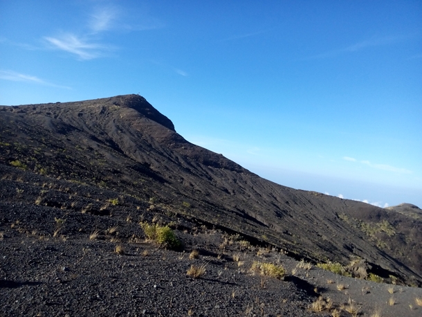 Desert area on the crater rim of Mount tambora