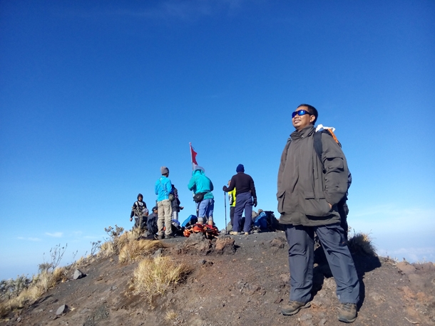 View on the summit of mount tambora