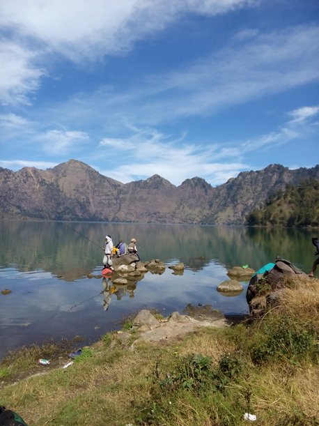 Segara Anak Lake / Danau Segare Anak on Mount Rinjani Lombok