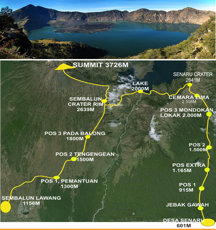 mount rinjani trek itinerary