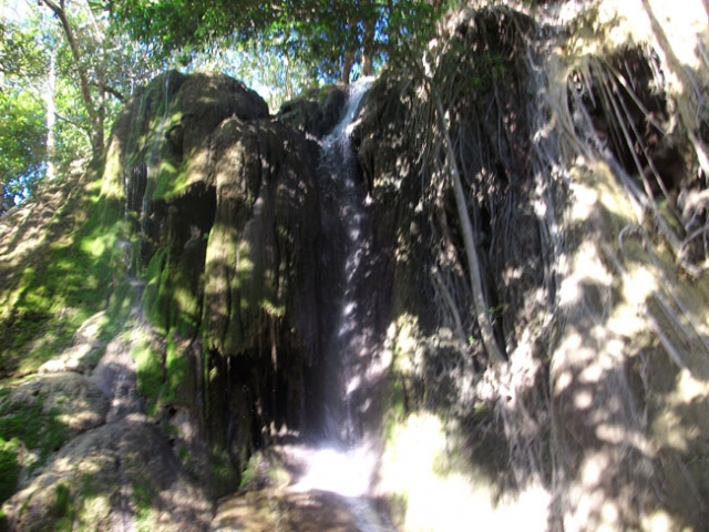 Jereweh waterfall located in the forest near Jereweh village