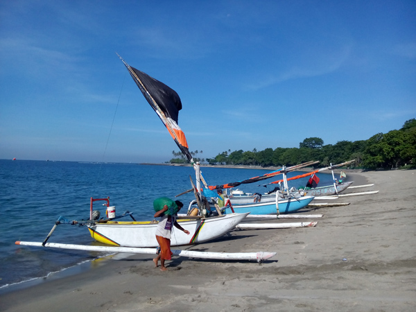 Fisherman on Senggigi beach Lombok