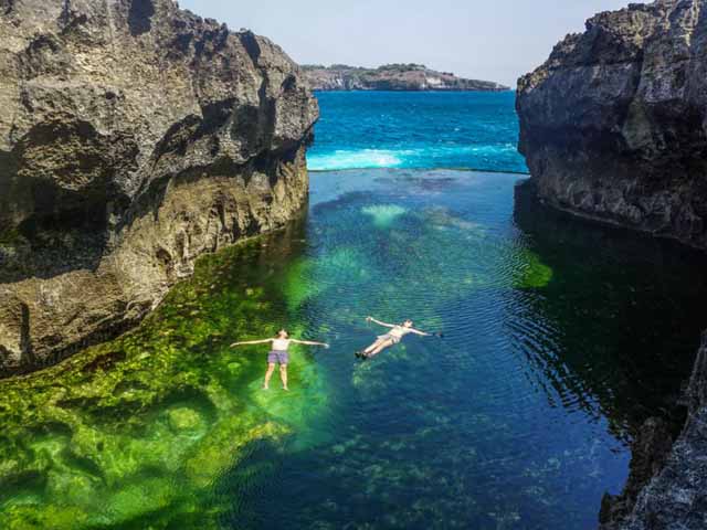 Swimming at Angels Billabong