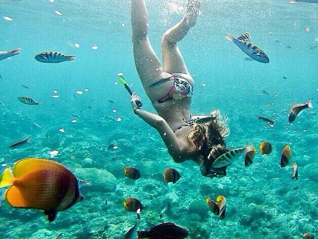 Snorkeling at Crystal bay point