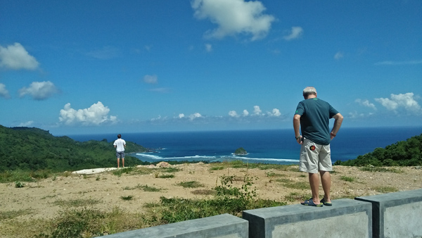 mekaki beach from hill