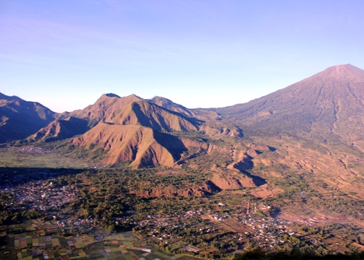 view from pergasingan hill lombok indonesia